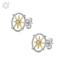 Carica l&#39;immagine nel visualizzatore di Gallery, Fossil JFS00574998 Orecchini Donna Bussola in Argento e Opale - Elliott Compass
