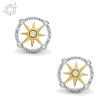 Carica l&#39;immagine nel visualizzatore di Gallery, Fossil JFS00574998 Orecchini Donna Bussola in Argento e Opale - Elliott Compass
