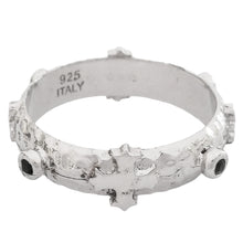 Carica l&#39;immagine nel visualizzatore di Gallery, JPAN0844B CESARE PACIOTTI Jewels Anello a Rosario in Argento925 e Zirconi Neri
