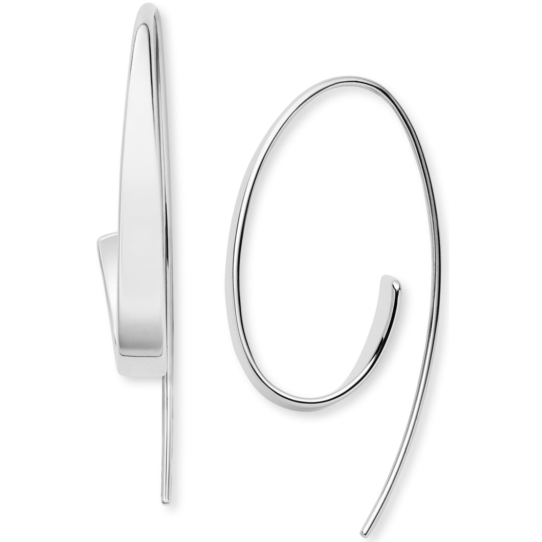 Skagen SKJ1077040 Orecchini donna a cerchi Pendenti in Acciaio Colore Argento Kariana