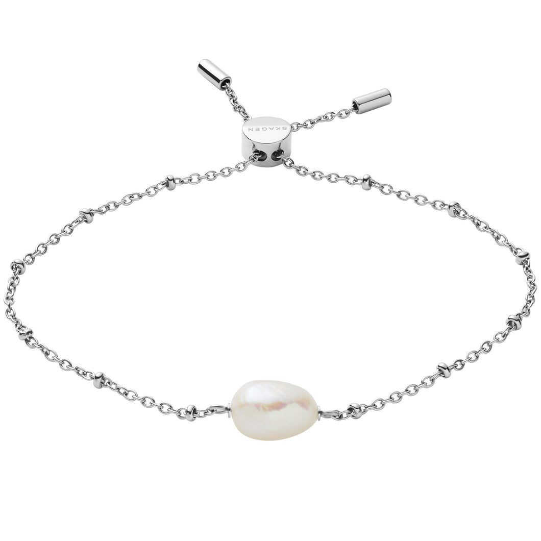 Skagen SKJ1399040 Bracciale donna con Perla Naturale in Acciaio Colore Argento Agnethe