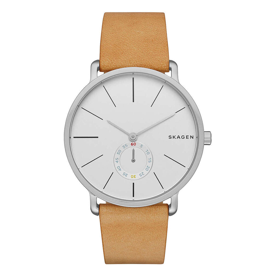 SKAGEN SKW6215 Orologio Uomo in Pelle Marrone Chiaro Hagen