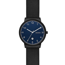 Carica l&#39;immagine nel visualizzatore di Gallery, SKAGEN SKW6566 Orologio Uomo in Acciaio Nero Quadrante Blu ANCHER
