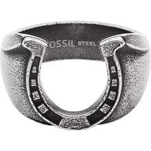 Carica l&#39;immagine nel visualizzatore di Gallery, Fossil JF03182797515 Anello Uomo a Ferro di Cavallo in Acciaio - Horse Shoe
