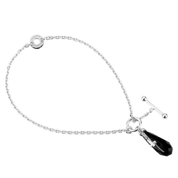 JPBR0687B CESARE PACIOTTI Jewels Bracciale da Donna con Charm in Argento 925 e Cristallo Nero